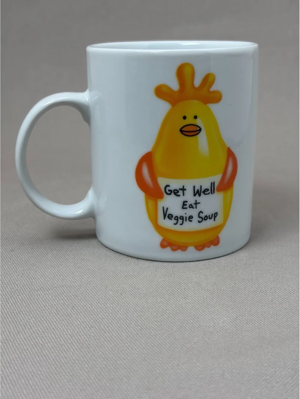 Teleflora Get Well Eat Veggie Soup Chicken Coffee Mug Ceramic Gift Cup 10 oz